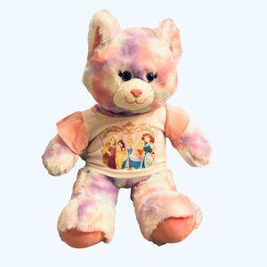 BUILD A BEAR BAB Cat Pastel Swirl Tie Dye 16" Plush Stuffed Animal Princess Tee